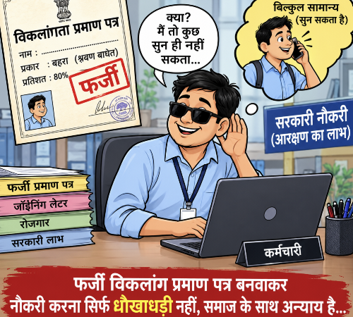 पशु चिकित्सा एवं स्वास्थ्य सेवाएं विभाग मे फर्जी विकलांगता प्रमाण पत्र के सहारे नौकरी !  दाल में कुछ काला है या फिर पूरी दाल ही काली !  कानो से टनाटन सुनने वाला कथित बहरा !