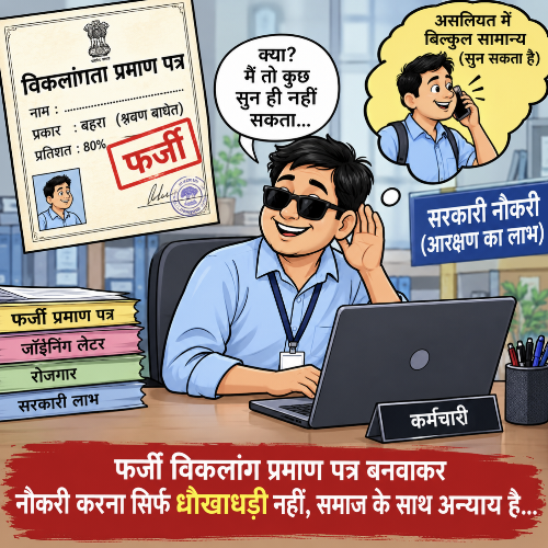 पशु चिकित्सा एवं स्वास्थ्य सेवाएं विभाग मे फर्जी विकलांगता प्रमाण पत्र के सहारे नौकरी !  दाल में कुछ काला है या फिर पूरी दाल ही काली !  कानो से टनाटन सुनने वाला कथित बहरा !